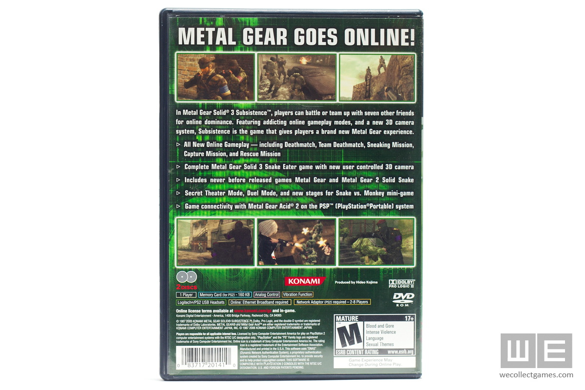 Metal Gear Solid 3: Subsistence Limited Edition