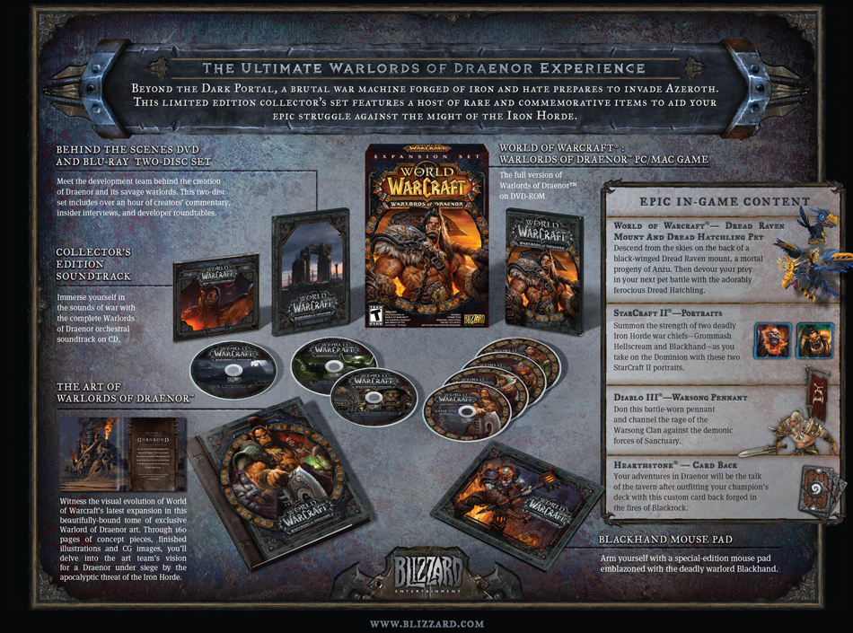 WoW Warlords of Draenor Collector's Edition