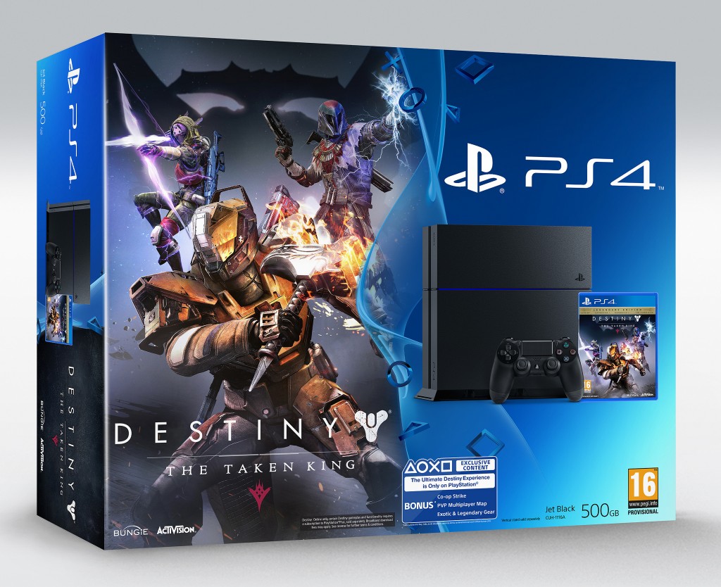 Standard PlayStation 4 bundle with the game Destiny: The Taken King