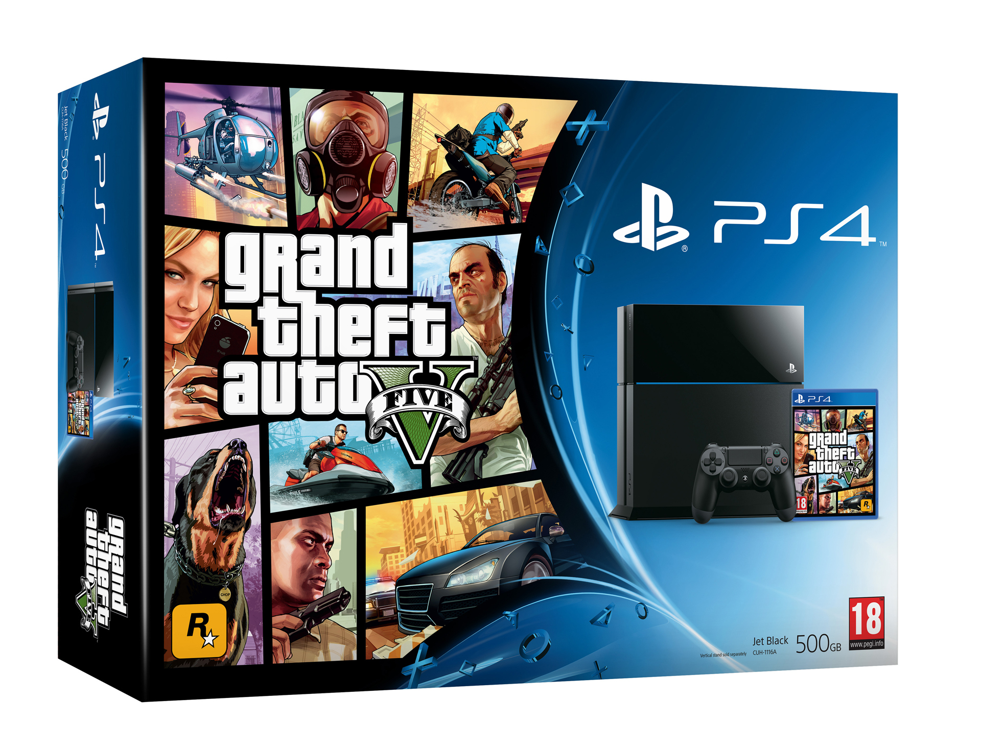 PS 4 500 GB Grand Theft Auto V Bundle Jet Black